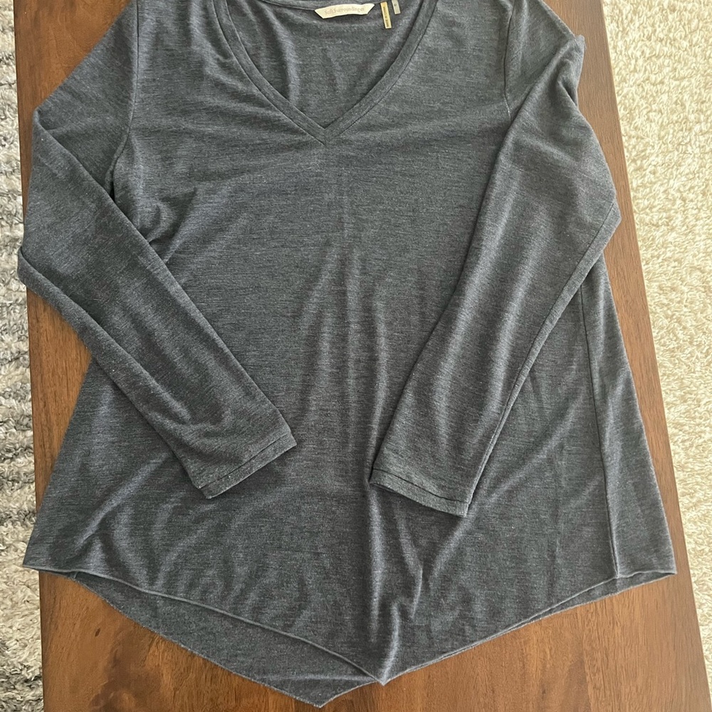 Soft Surroundings Gray Long Sleeve Asymmetrical Tunic